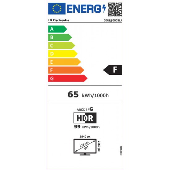 LG 50" 50UR80006LJ 4K Ultra HD HDR THINQ AI SMART TV