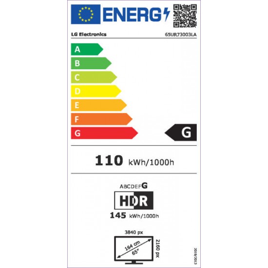 LG 65UR73003LA UHD  4K Smart TV eARC, ALLM támogatással a HDMI 2.1