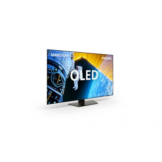 A Philips 55OLED819/12 OLED TV 4K felbontású képe, Ambilight technológiával és ideális gaming élménnyel. PHILIPS 55OLED819/12 Ambilight 4K OLED Smart 144 Hz Gaming TV - Kiváló Képminőség és Játékélmény