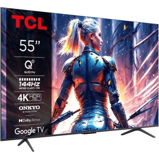 tcl 55t8b 4k 144hz qled tv google tv dolby vision game master pro 3.0 onkyo dolby atmos