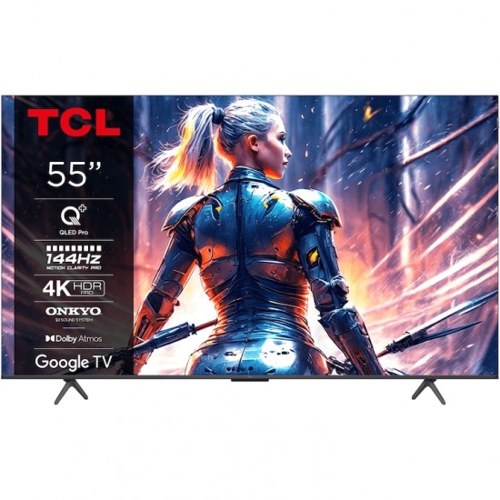 tcl 55t8b 4k 144hz qled tv google tv dolby vision game master pro 3.0 onkyo dolby atmos