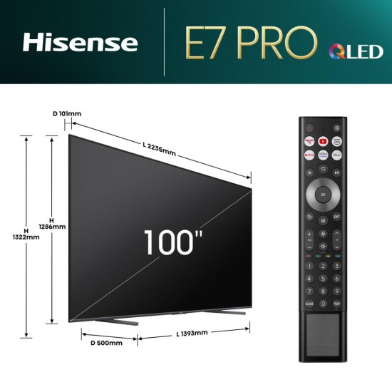 Hisense 100E7NQ Pro QLED 144 Hz Gaming TV