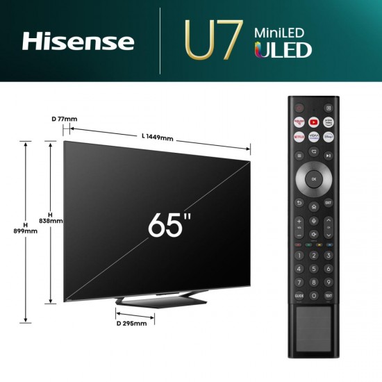 Hisense 65U7NQ 65 colos Mini-LED 4K Smart TV előnézet