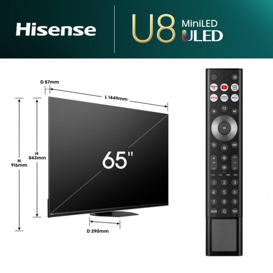 Hisense 65U8NQ ULED MiniLED 4K Smart TV
