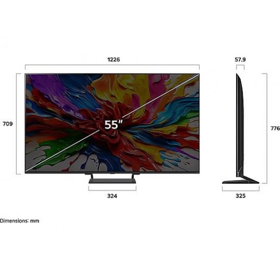 LG 55QNED93A3A 4K MiniLED Smart TV elölnézet