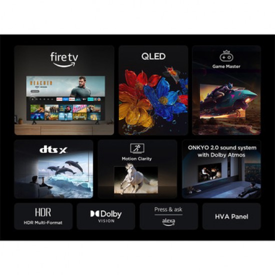 TCL T6C 55 hüvelykes 4K Ultra HD QLED Smart Fire TV vékony kerettel
