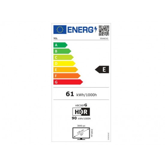 TCL 55V6C 55 colos 4K HDR Smart TV Google TV