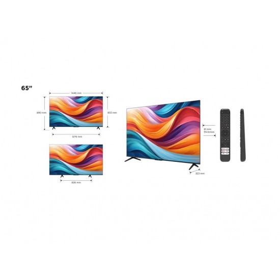 TCL 65T7B 4K QLED Pro Google TV keret nélküli fém kivitelben